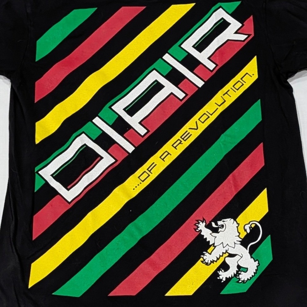 O.A.R. Of A Revolution Band T-Shirt Mens Medium Black Rasta Stripes Sportiqe